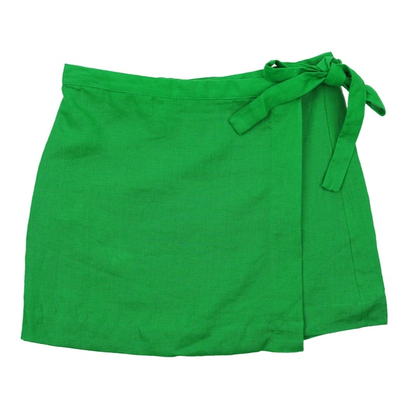 New J.CREW Size 14 Wrap Skirt in Linen Bright Gem $98 CK530 - Picture 5 of 6